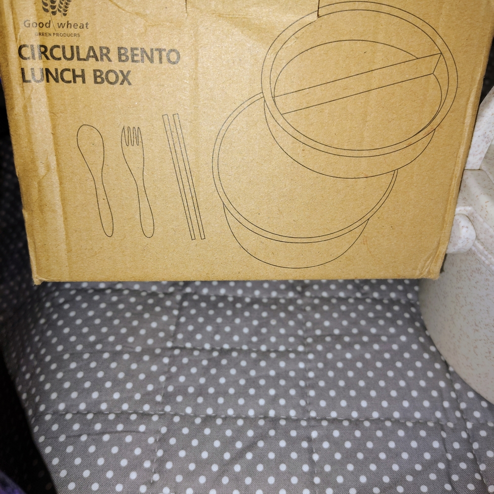 NIB Circular Bento Lunch Box - Cream